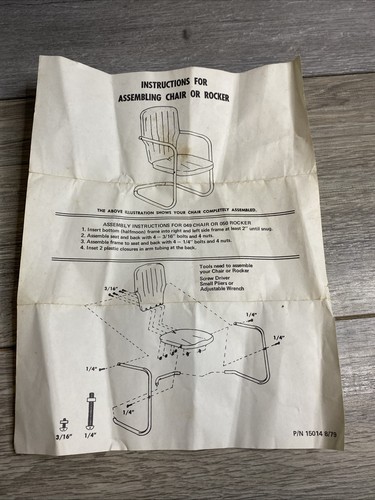 Metal vtg patio lawn furniture - patio,