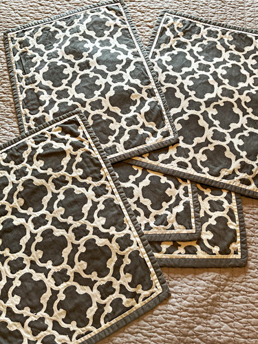 Set gray white geometric - set, gray/white