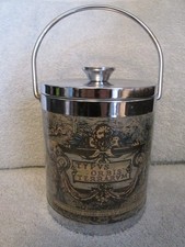 Vintage Ice Bucket with World