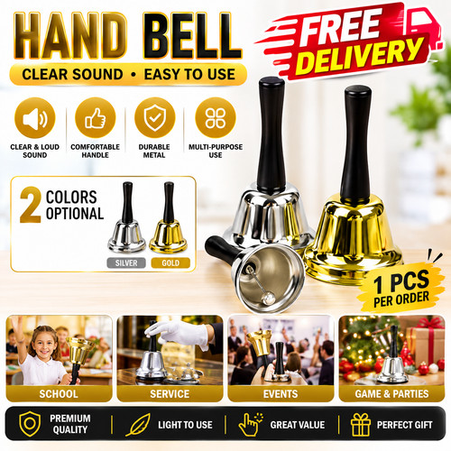 Hand bell stainless steel - bell,