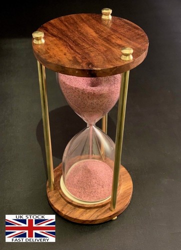 Antique sand timer wooden - sand,