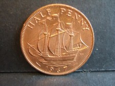 UK OLD ½p Half-Penny Coins from 1910-1967 Choose your Year! Coin Sleeve!