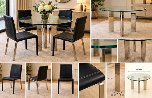 Heals round glass dining - heals,