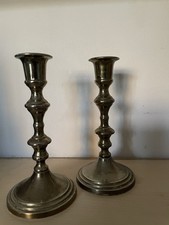 ￼pair of vintage pewter or