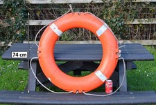 used old life ring buoy 74 cm