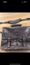 Hidesign Leather Briefcase Brown/Tan Satchel Bag Vintage