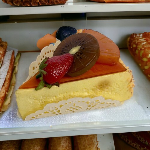 Cheesecake slice w kiwi - cheesecake, 5”