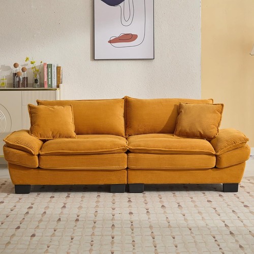 Deep seat corduroy couch - 84",