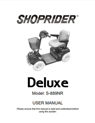 Shoprider deluxe 889nr 4 - deluxe,, s-889nr,