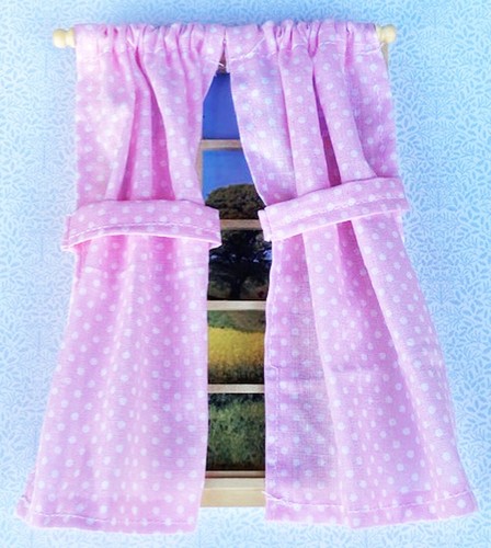 Dolls house pair pink - house,