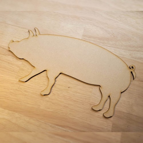 Large wooden farm animal - farm, pig