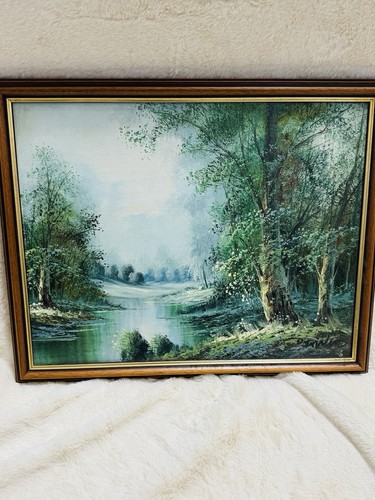 Vintage oil canvas of - vintage,