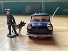 CORGI AUSTIN MINI POLICE VAN WITH POLICE FIGURE, LEAD AND DOG. VERY GOOD