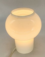 Vintage 1960s Thorn Atlas Prova White Opaline Glass Mushroom Table Lamp 20cm