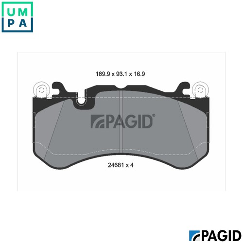 Brake pad set disc - set,