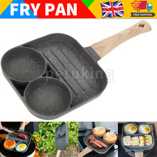 3 Hole Frying Pot Pan Non-stick Egg Pancake Steak Hamburg Omelet Pan Breakfast