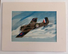 Original Painting 1941 RAF Grumman F4F Wildcat Juvenile Production