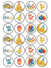 24 x Edible Plain Icing Rice Paper Twirlywoos Birthday Cupcake Cake Toppers