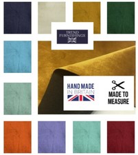 VELVET NARROW BOAT MADE TO MEASURE BESPOKE PENCIL PLEAT CURTAINS HANDMADE IN UK