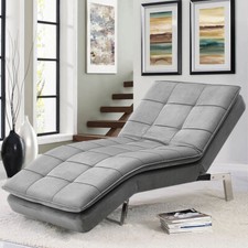 Convertible Lounge Sofa Bed Recliner Velvet Sleeper Chaise Tufted Daybed Couch