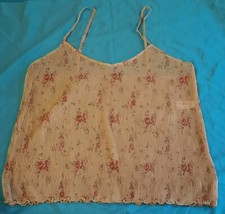 Secrets Gold Floral Pleated Camisole. Size S