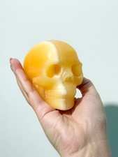 Orange Calcite Large Skull