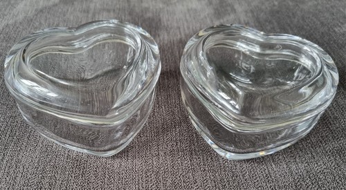 Clear glass heart shaped - clear,