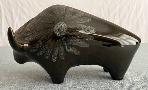 Vintage lotus pottery stylised - lotus,