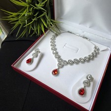 Swarovski Red and White Stones