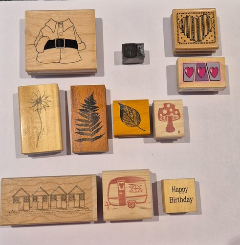 Wooden rubber stamping blocks