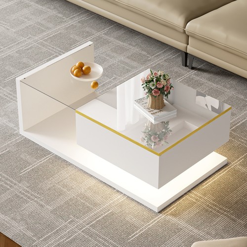Coffee table with led light - with, &
