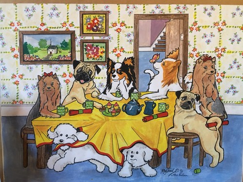 Original watercolour puppy - original, ‘puppy