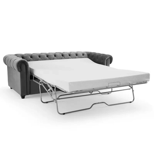 Velvet chesterfield pull out - chesterfield,