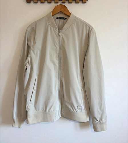 Zara men beige bomber jacket - men's,