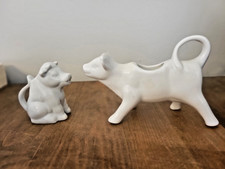White Porcelain Cow Creamers X