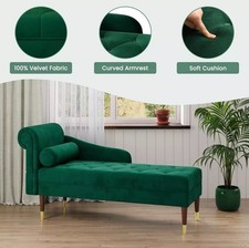 Velvet Green Chaise Longue