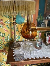 Vintage Retro Hand Blown Amber
