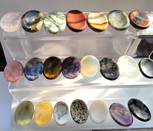 Crystal worry stones - 5,
