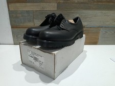 Vintage Dr Martens Royal Mail Black Leather Slip Res   UK 10 Made In England 