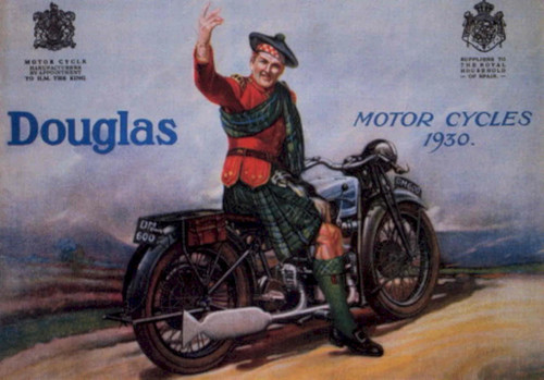 Vintage motorcycle douglas - motorcycle,