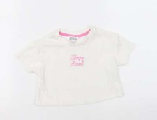 jeff & co Girls White Cotton