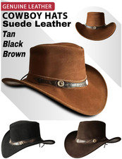 100% Real Leather Cowboy Hat