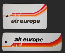 Travel Airline - Air Europe Luggage Labels - Vintage
