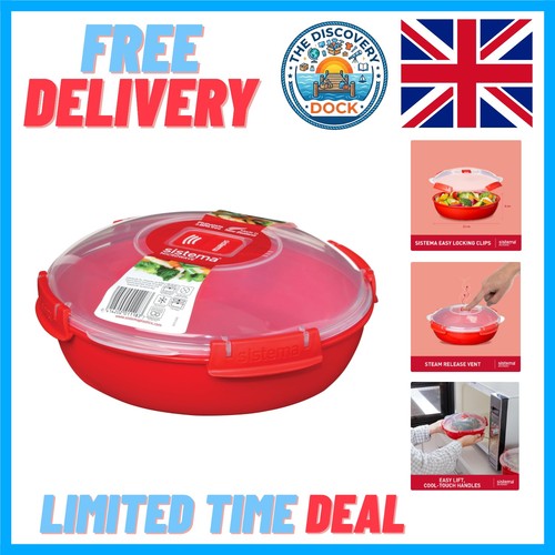 Vibrant red microwave steamer - red,