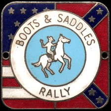 Boots & Saddles Rally pin