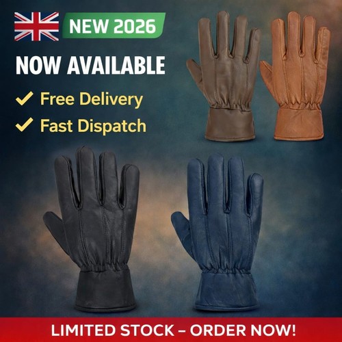 Goatskin leather gloves warm - leather,