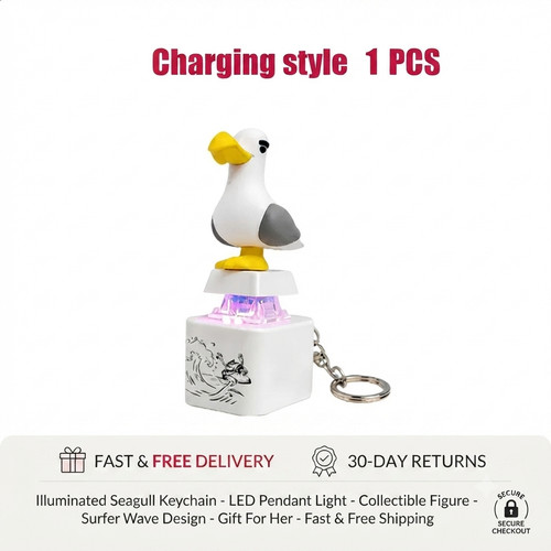 Seagull keycap keychain - keycap, with