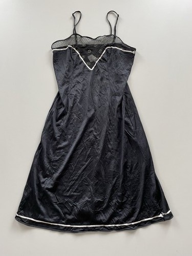 Vintage black lace trim - lace, slip