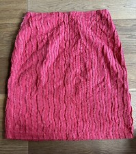 SKIRT. Reiss Raspberry Pink Skirt With Ribbon Ruffles. UK 6