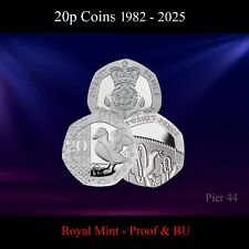 1982 - 2025 Twenty Pence Coins 20p PROOF & Brilliant Uncirculated BU Royal Mint